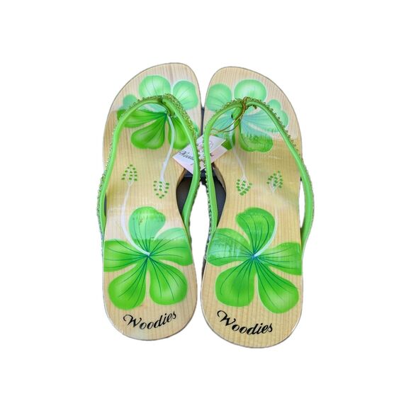 Woodies Hand Painted Sandles For Women Size 7 - Picture 4 of 6